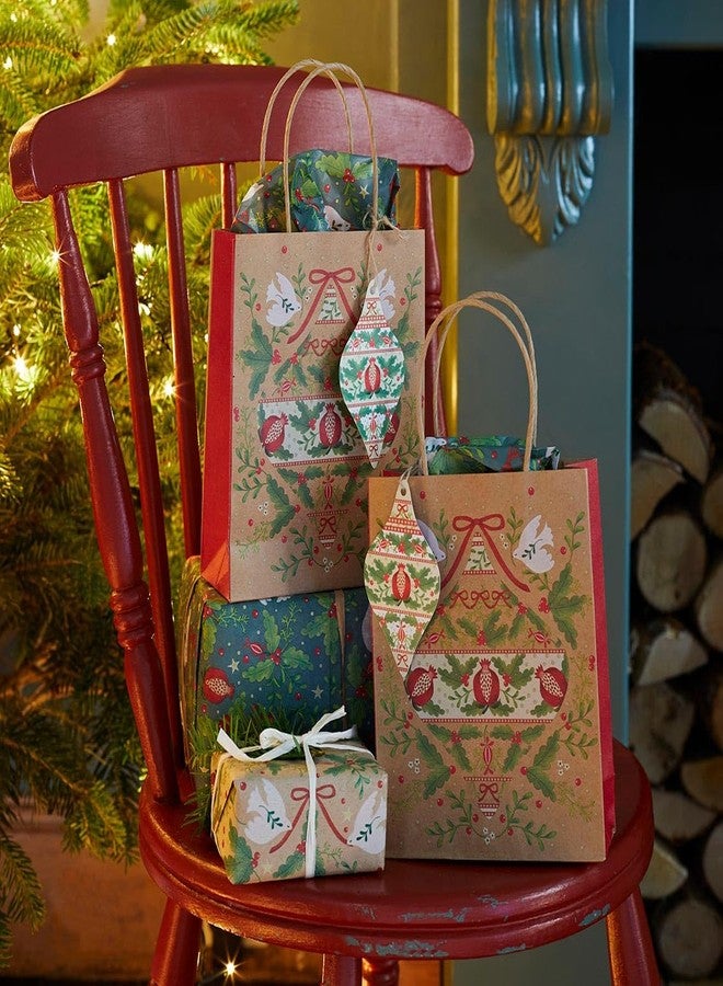 Talking Tables 8 x Folklore Gift Tag with String for Christmas, 10cm x 5cm Secret Santa, Birthday, Gift, Tie on Present Labels with String - Image 3
